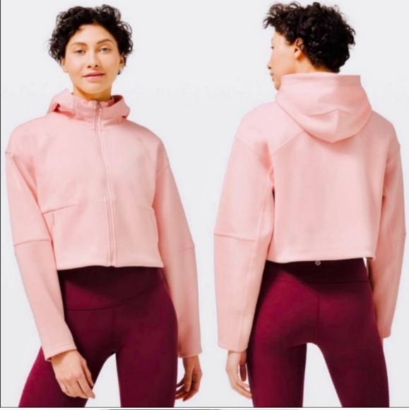 lululemon athletica Jackets & Blazers - Lululemon Soft Oversized Zip Hoodie M/L COLOR pink mist